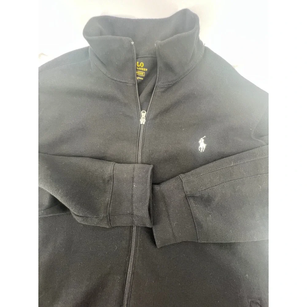 Polo Ralph Lauren‎ Performance Track Jacket Black Full Zip Men's XL